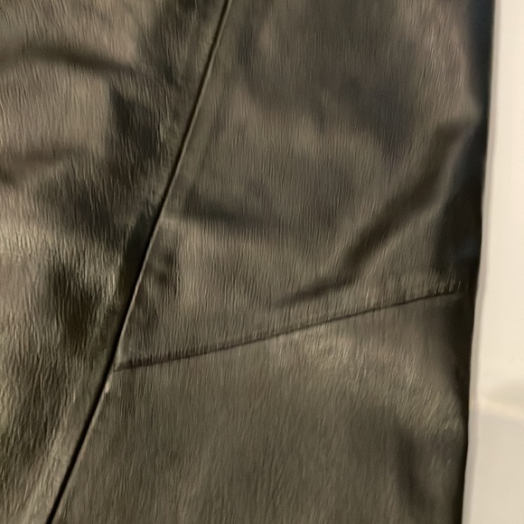 Pelle Studio Genuine Leather Skirt Fully Lined Black w/ Slit in back Size 8 EUC - Picture 7 of 15